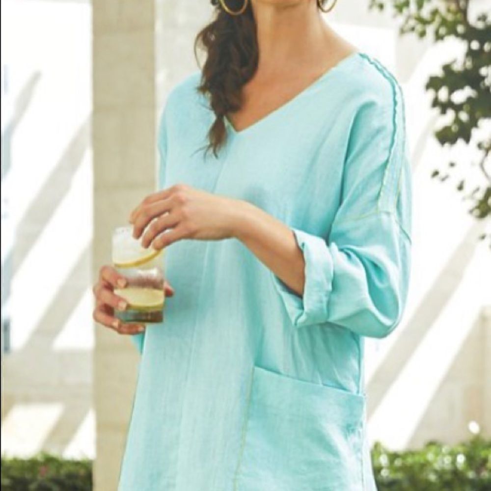 Soft Surroundings Canberra Linen Tunic Top